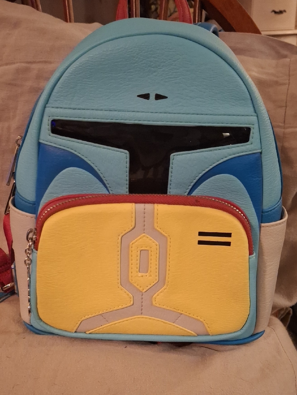 Loungefly STAR WARS Light Blue, Blue & Yellow Colorblock  Mini Backpack